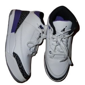 Jordan 3 Retro Dark Iris PS Shoes Toddler Youth Size 13C Box Included